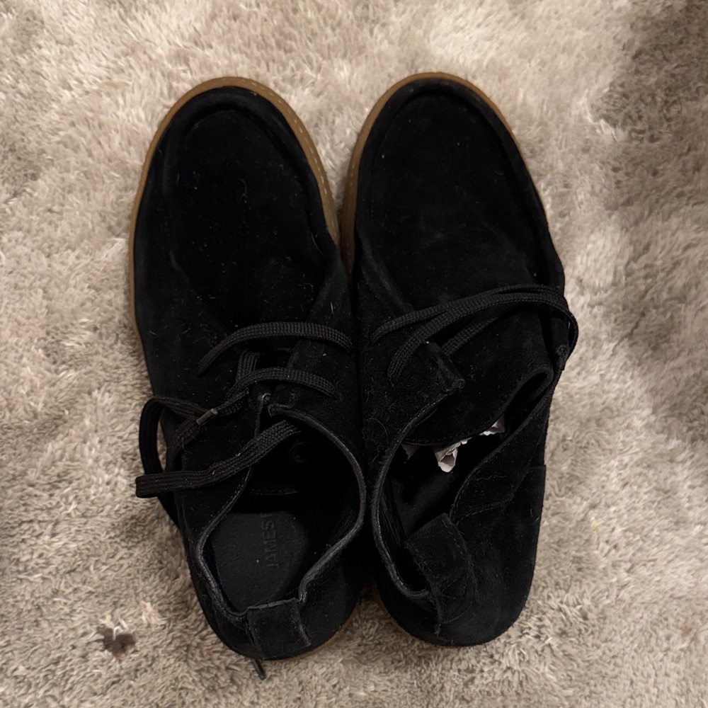 James Perse Dark Suede Ankle Booties